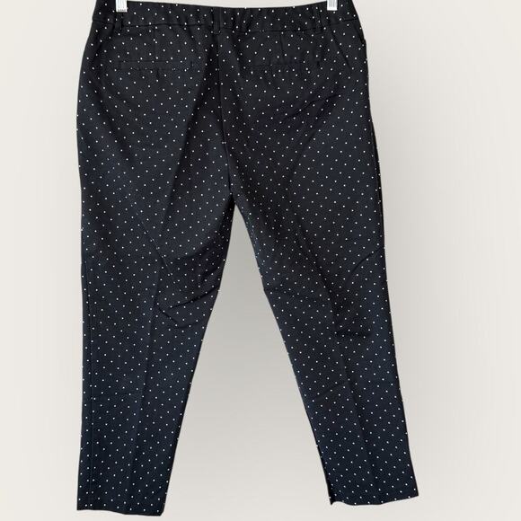 Liz Claiborne Classic Career Crop Tapered Ankle Pants Size 12 Black White Polka - Picture 3 of 13